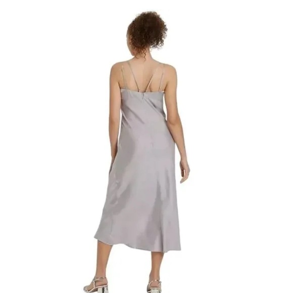 NWT Wild Fable Women's Size XL Iridescent Maxi Slip Dress Silver - Picture 2 of 9